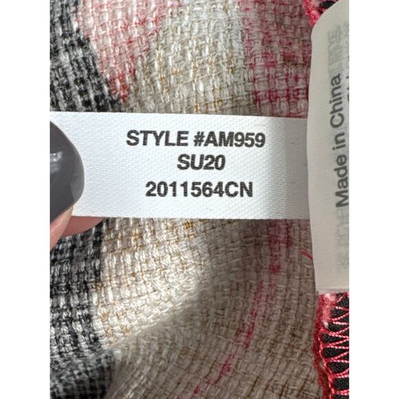 J. Crew Women's Tropical Palms Bright Pink Multicolor Shorts Size 4 - Picture 6 of 6